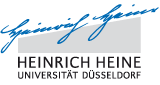 Heinrich-Heine-Unterschrift, darunter ein grauer Kasten und ein Schriftzug 